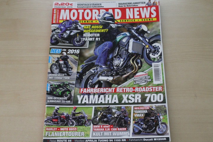 Deckblatt Motorrad News (12/2015)